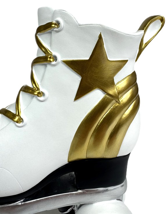 Retro Roller Skate Vase - White / Gold / Black