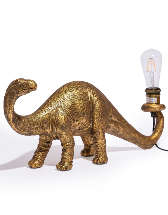 Antique Gold Brontosaurus Table Lamp