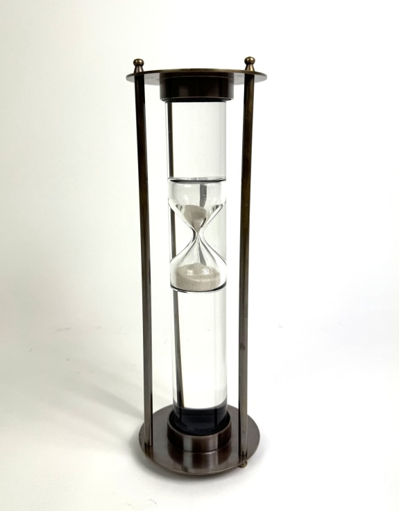 Large Antique Bronze Suspended Sand Timer