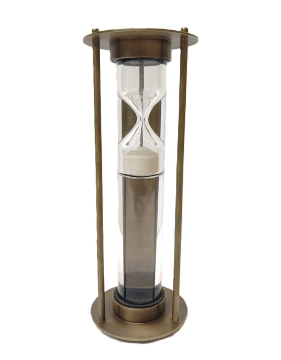 Large Antique Bronze Suspended Sand Timer