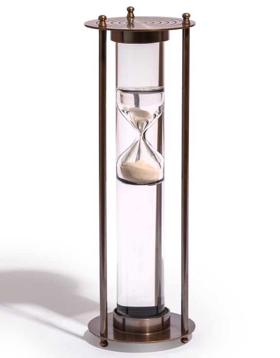 Large Antique Bronze Suspended Sand Timer