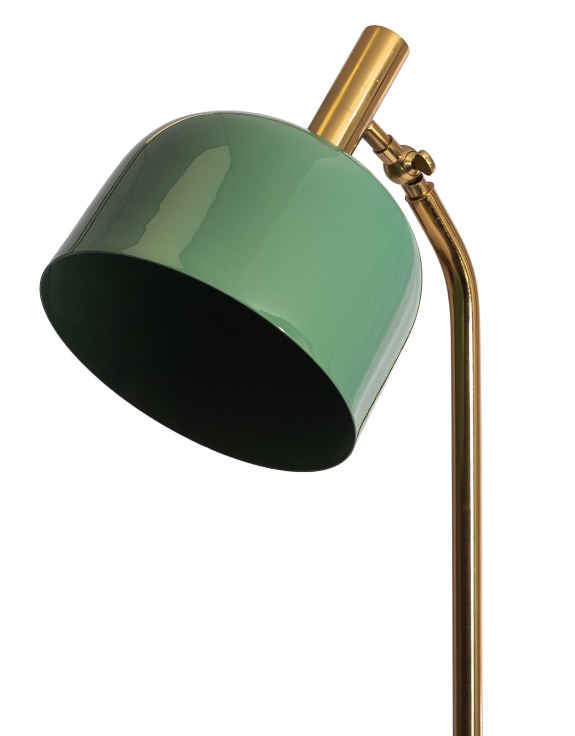 Slim Duck Egg Blue & Gold Floor Lamp
