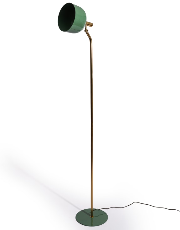 Slim Duck Egg Blue & Gold Floor Lamp