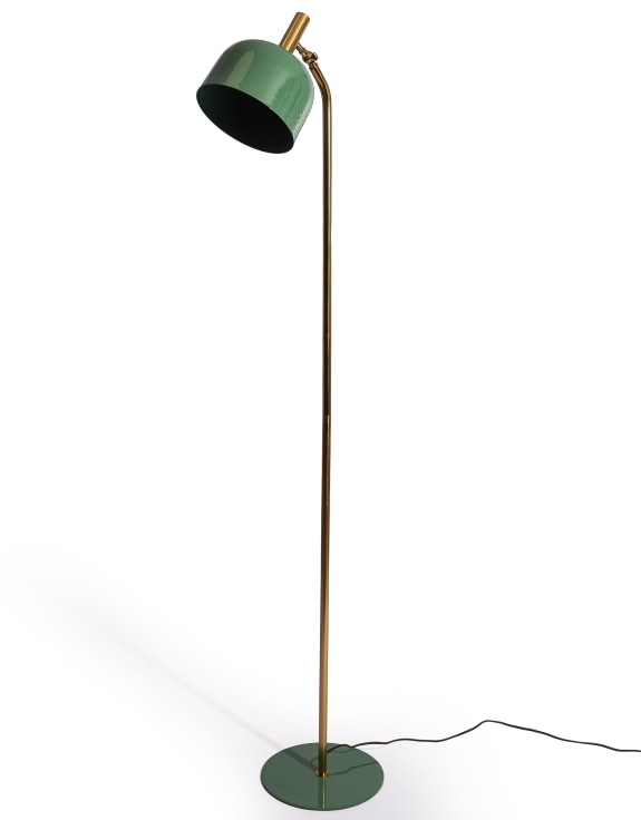 Slim Duck Egg Blue & Gold Floor Lamp