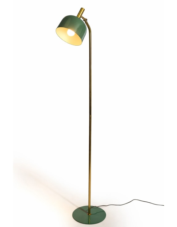 Slim Duck Egg Blue & Gold Floor Lamp