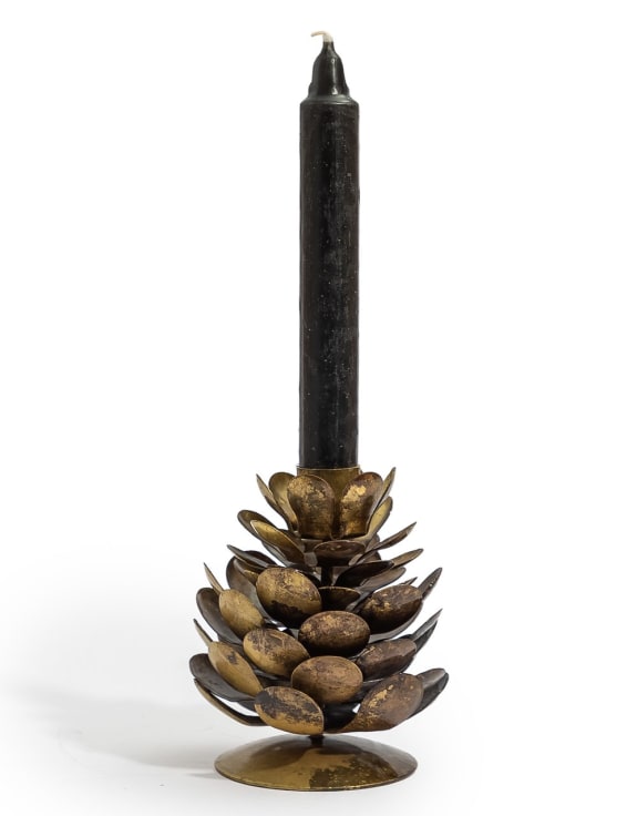 Antique Gold Pinecone Candle Holder (to be bought in qtys of 6)