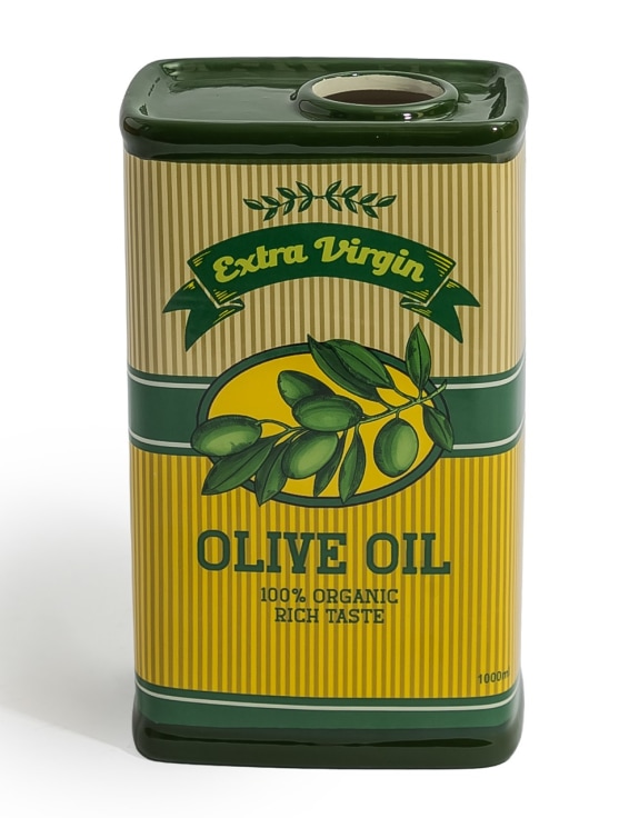 Retro Olive Oil Drum Ceramic Vase (to be bought in qtys of 2)