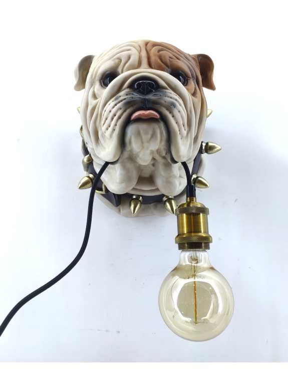 Bulldog Head Wall Light