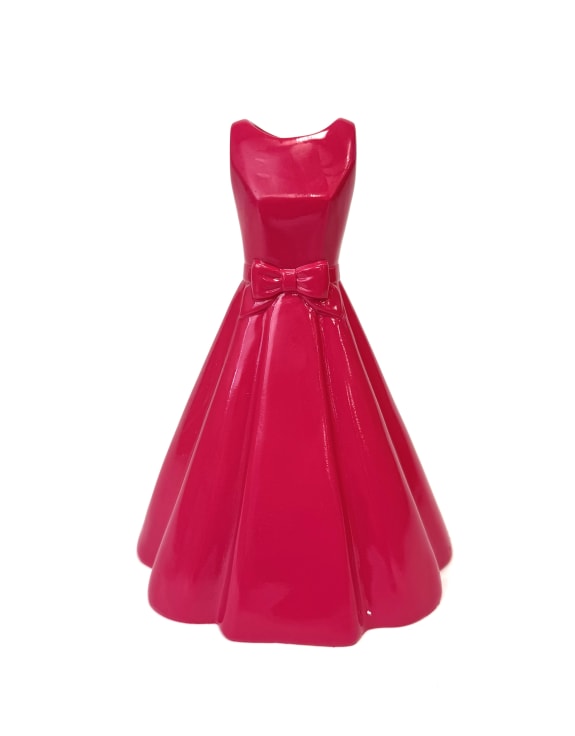 Dark Pink Retro Dress Stem Vase