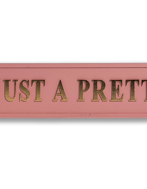 Pink & Gold "Not Just A Pretty Face" Wall Sign