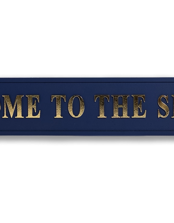 Blue & Gold "Welcome To The Shitshow" Wall Sign