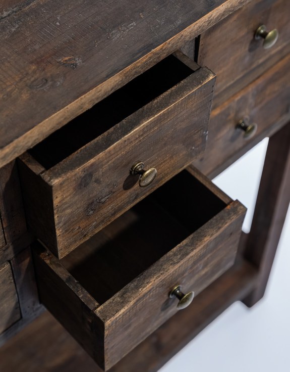 Rustic Wooden "Arundel" Multi-Drawer Console Table