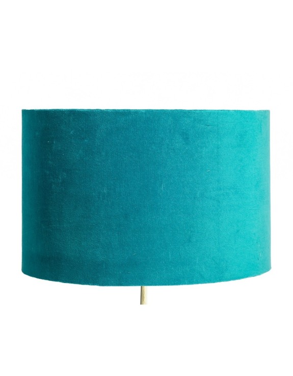 "Ocean" Velvet 40cm Cylinder Shade w/ Gold Inner Lining