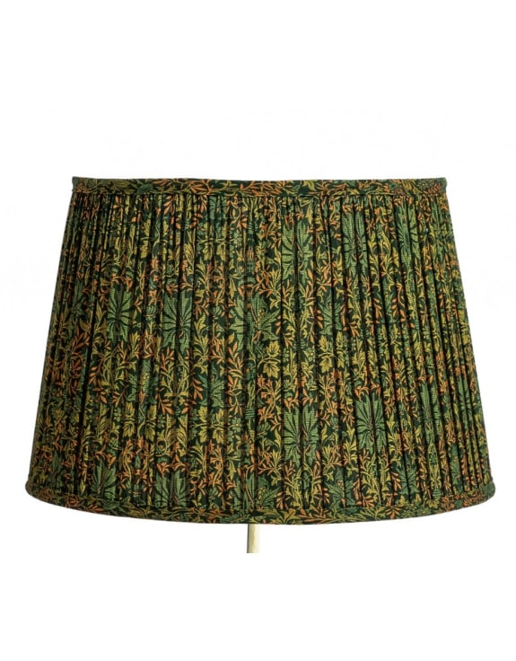 Green "Flower Garden" Gathered / Pleated 40cm Lampshade