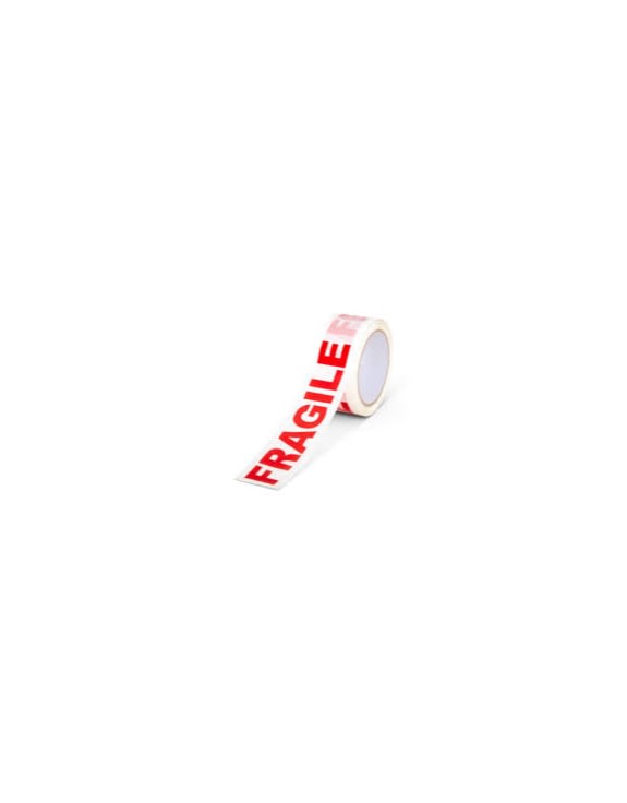 White & Red 'Fragile' Packaging Tape 48mmx66m (to be bought in 6's)