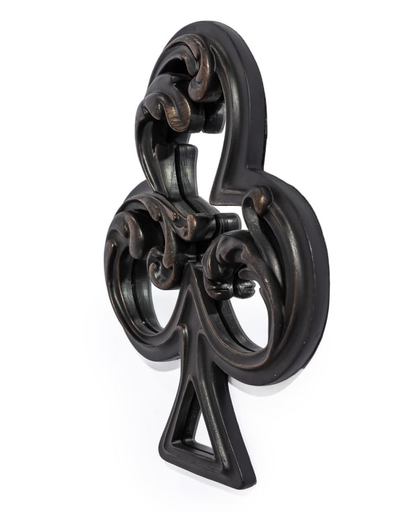 Antique Black "Club" Mirrored Wall Ornament