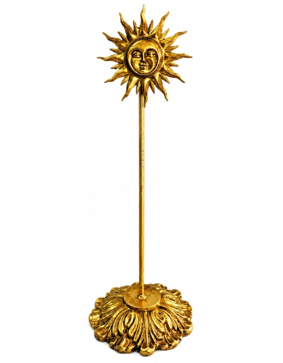 Gold "Sun" Magnetic Card / Photo Holder on Stand