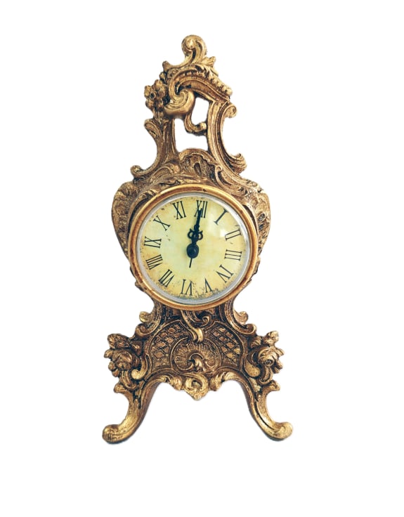 Antique Gold Ornate Mantle Clock