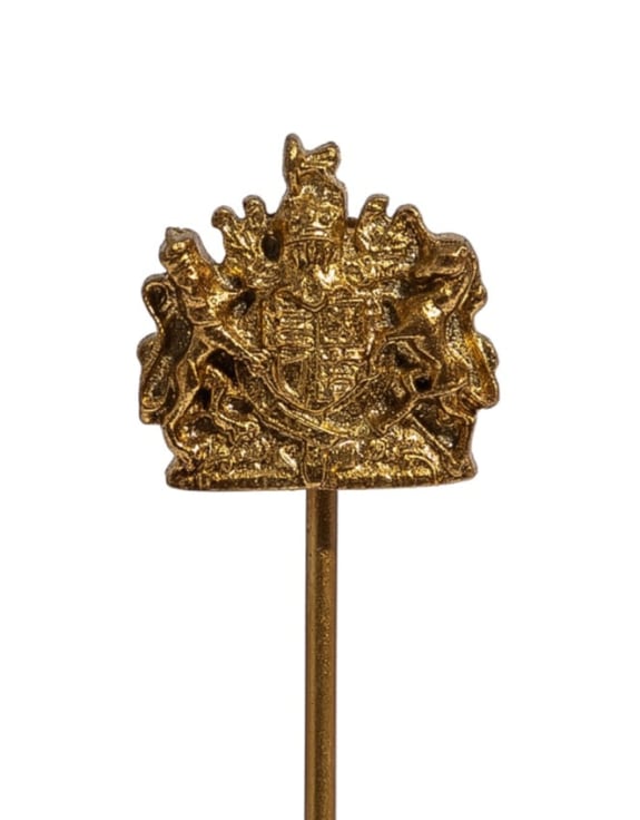 Gold "Coat of Arms" Magnetic Card / Photo Holder on Stand