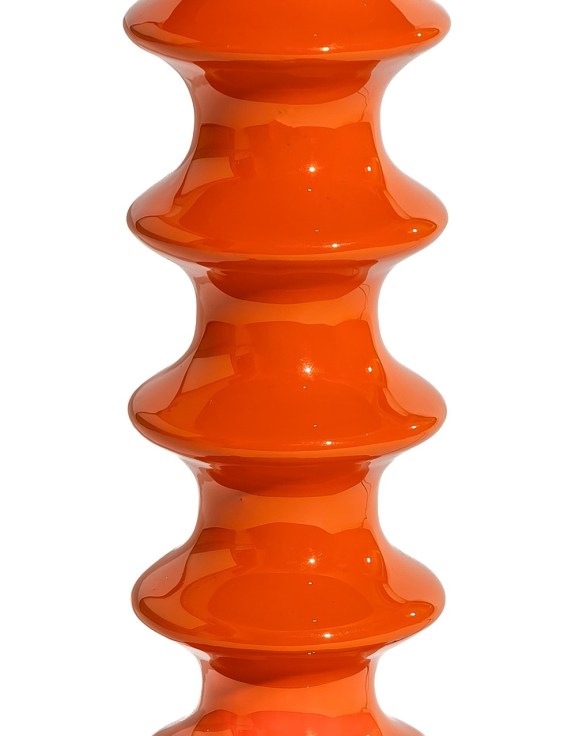 Orange Large Ribbed Table Lamp