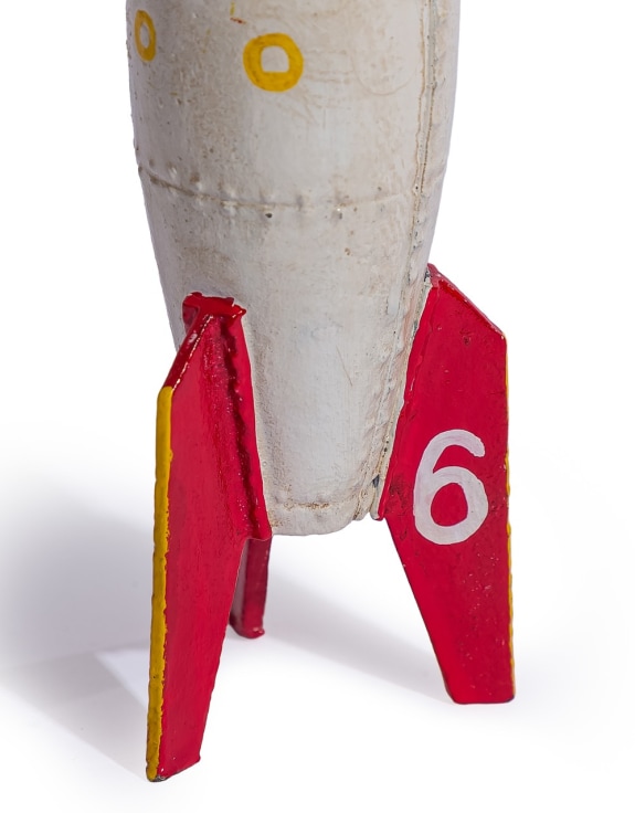 Cast Iron Rocket Ship Coin Bank