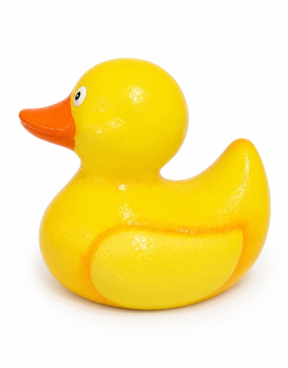 Large Cast Iron Yellow Duck Door Stop