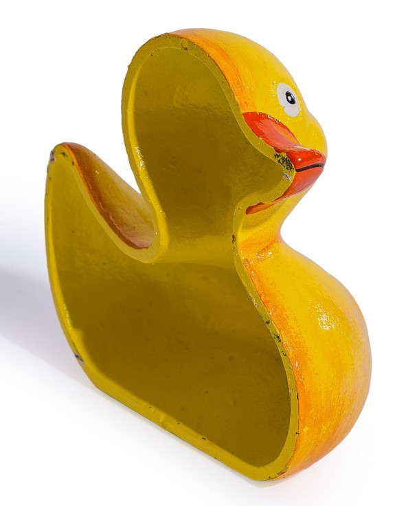 Large Cast Iron Yellow Duck Door Stop