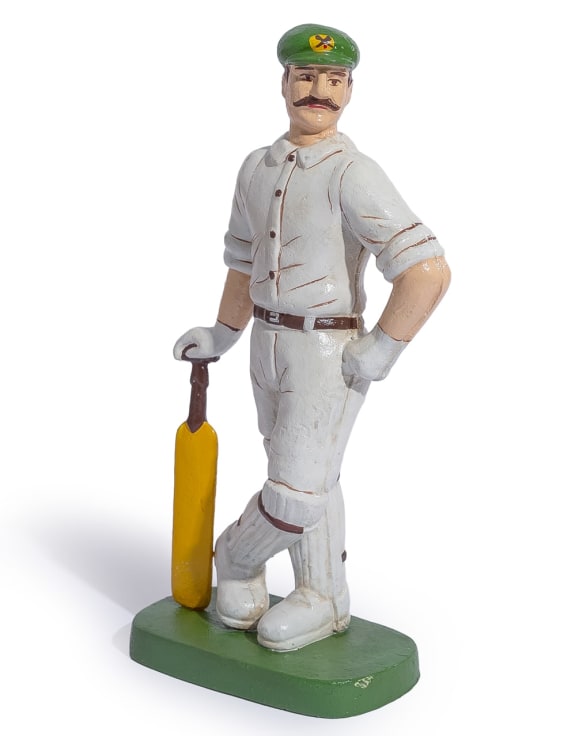 Cast Iron "Full Whites" Cricketer Door Stop