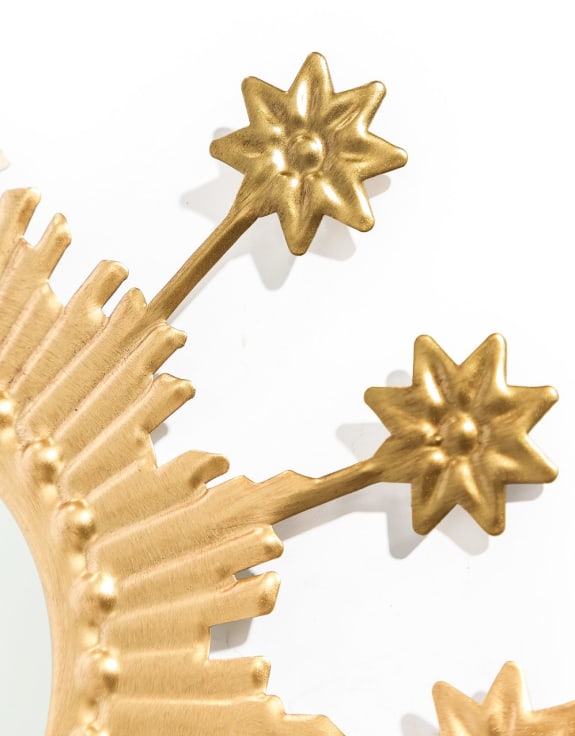 Gold Ex-Voto "Starburst" Heart Wall Mirror