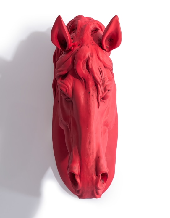 Magenta "Pink Pony" Large Horse Wall Head