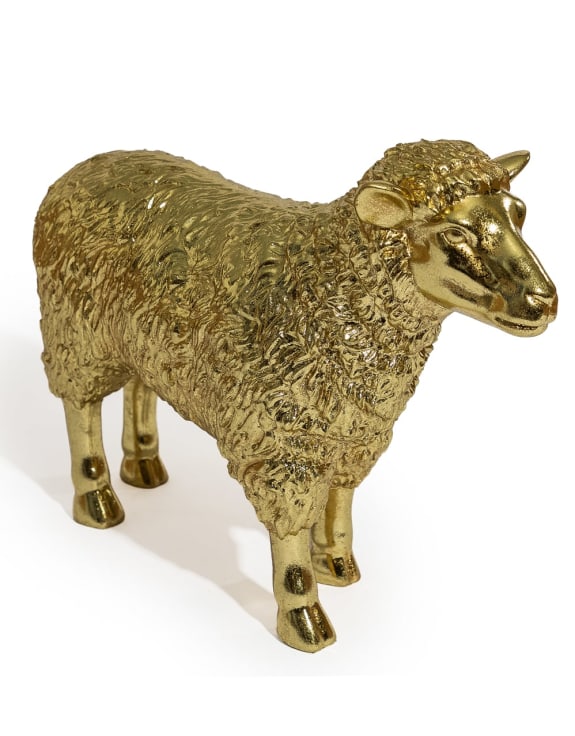 Medium Gold Sheep Figure