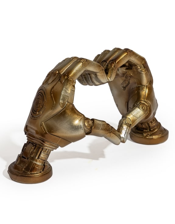 "Robot Love" Heart Hands Ornament