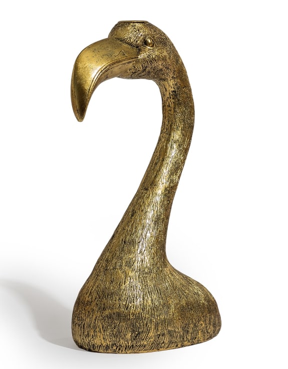 Antique Gold Flamingo Head Candle Holder (to be bought in qtys of 2)