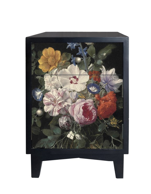 A Pair of Boho Floral Bedside Tables