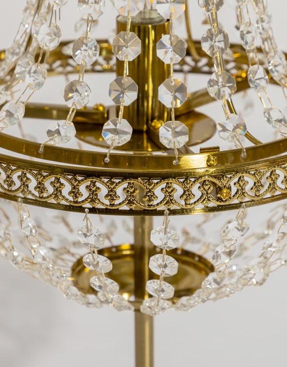 Brass Empire "Chandelier" Table Lamp