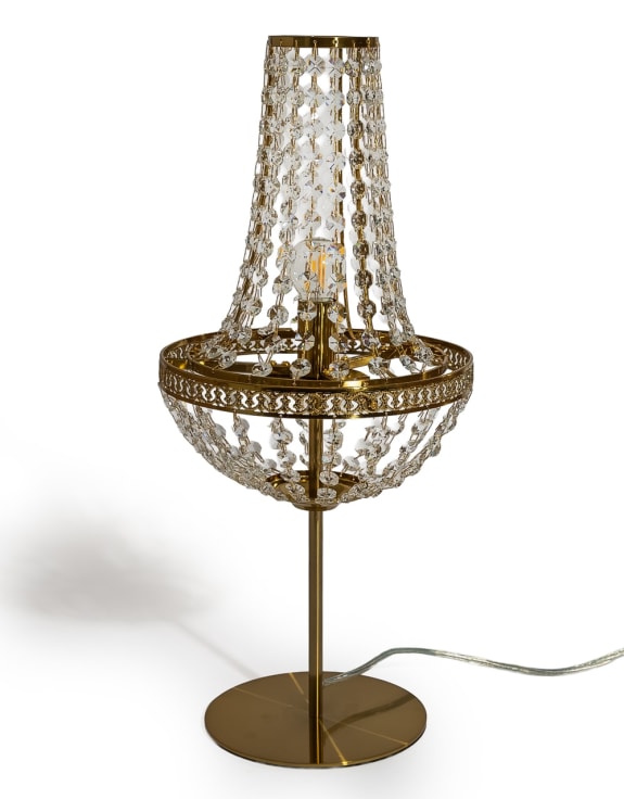 Brass Empire "Chandelier" Table Lamp