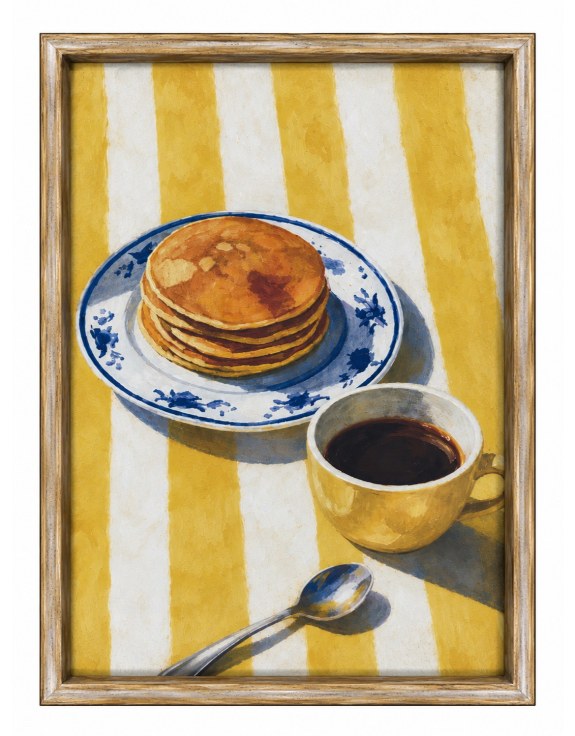 "Pancake Breakfast" Still Life Framed Print w/ Glass