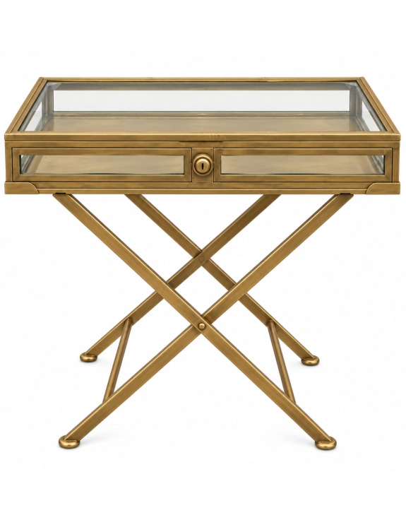 Antique Gold Art Deco Display Table 