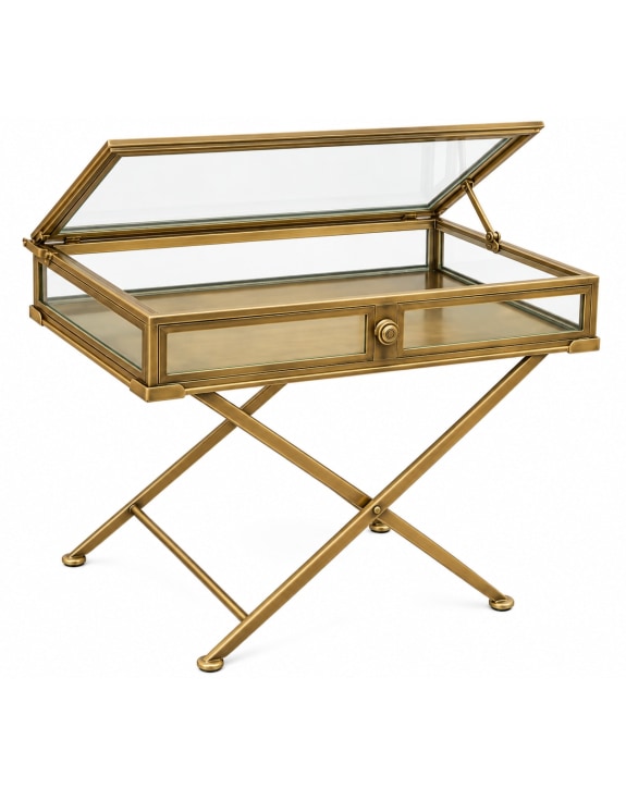 Antique Gold Art Deco Display Table 