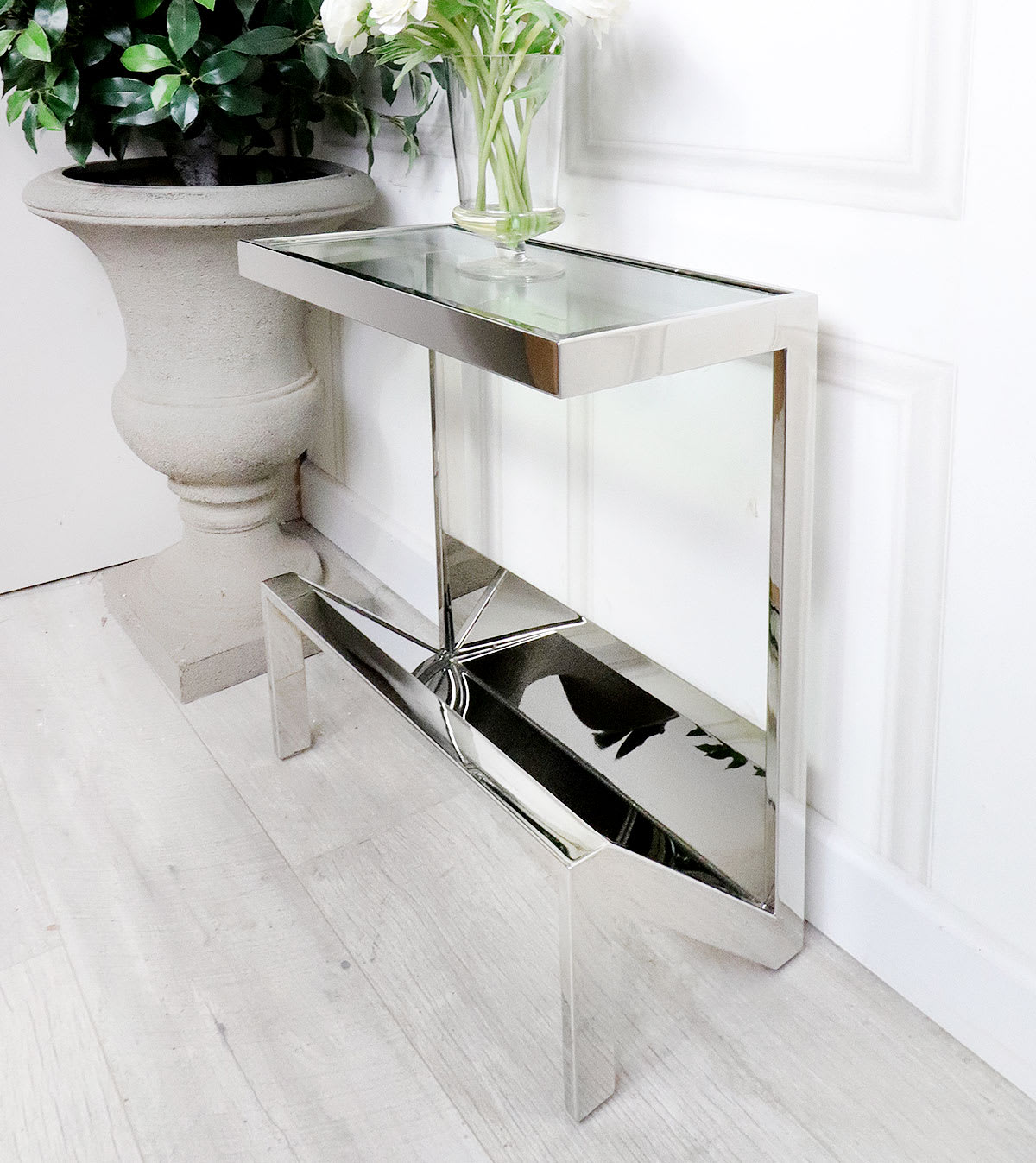 Sloane Chrome Z Design Console Table