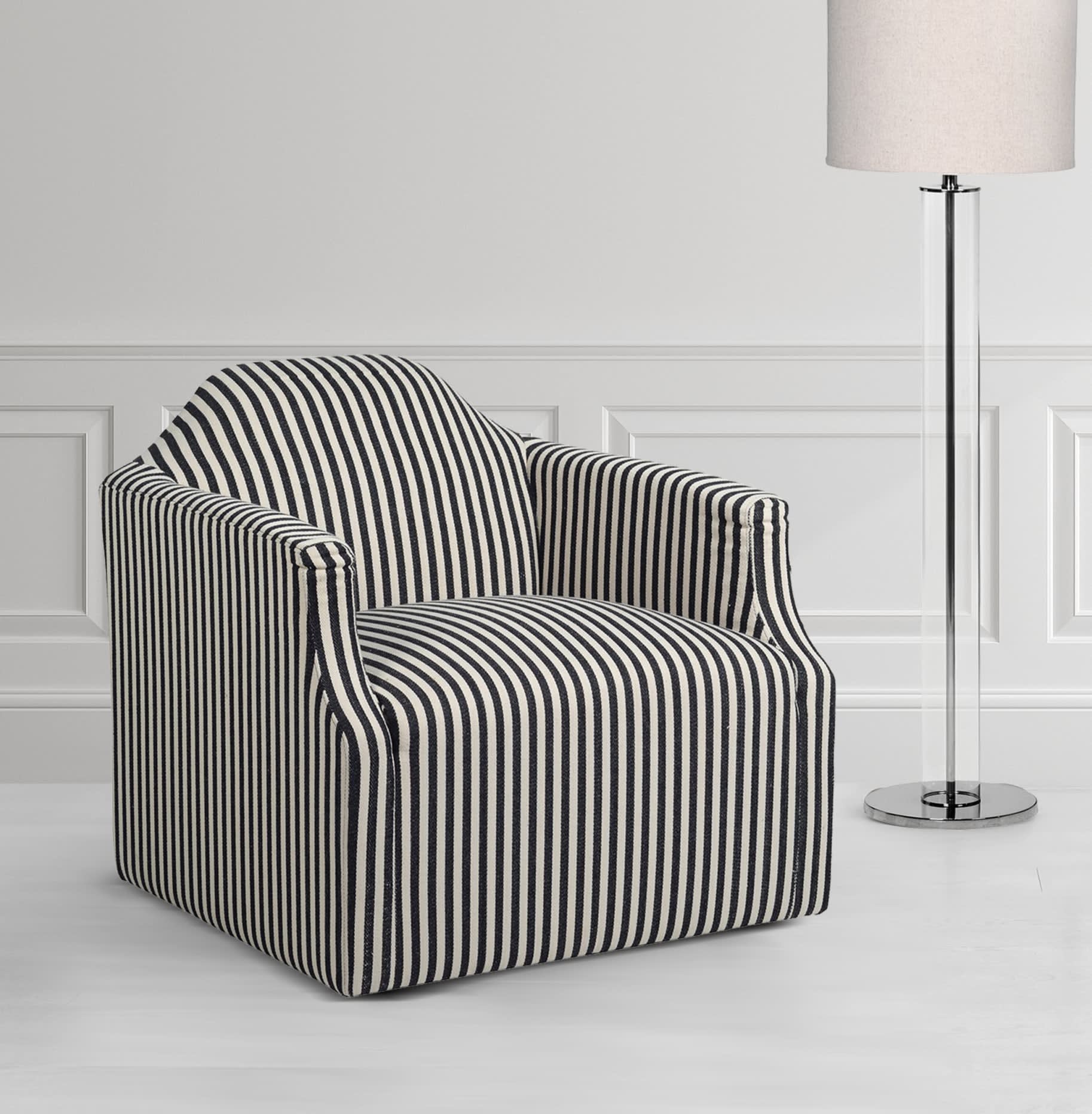 Monochrome Stripe Swivel Chair