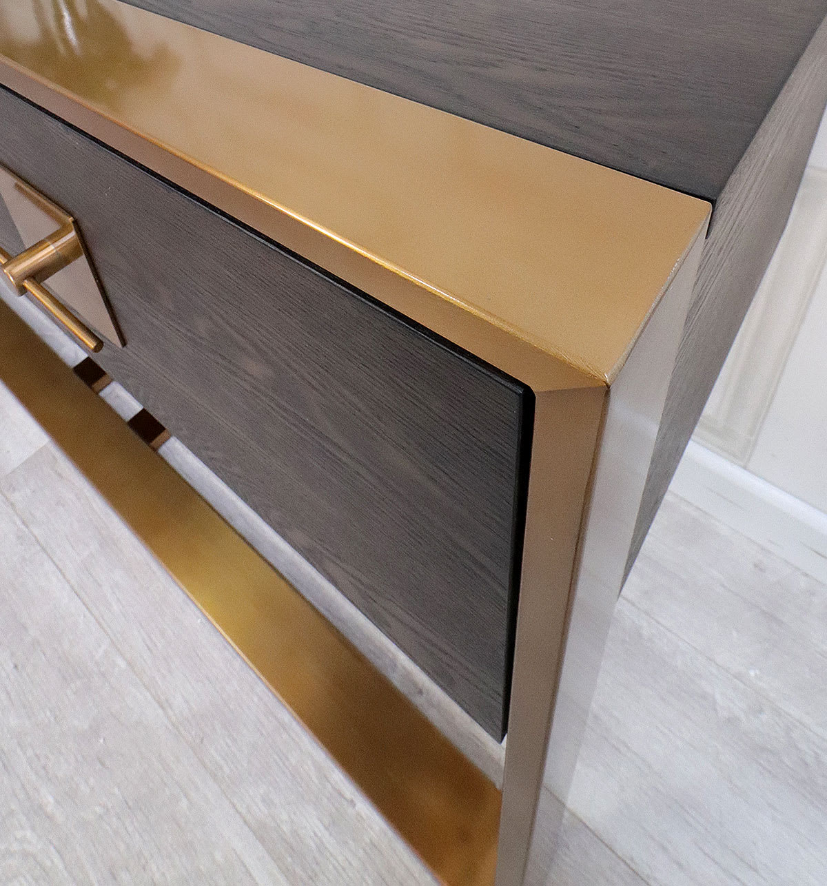 Brushed Gold Hall Table Nicky Cornell