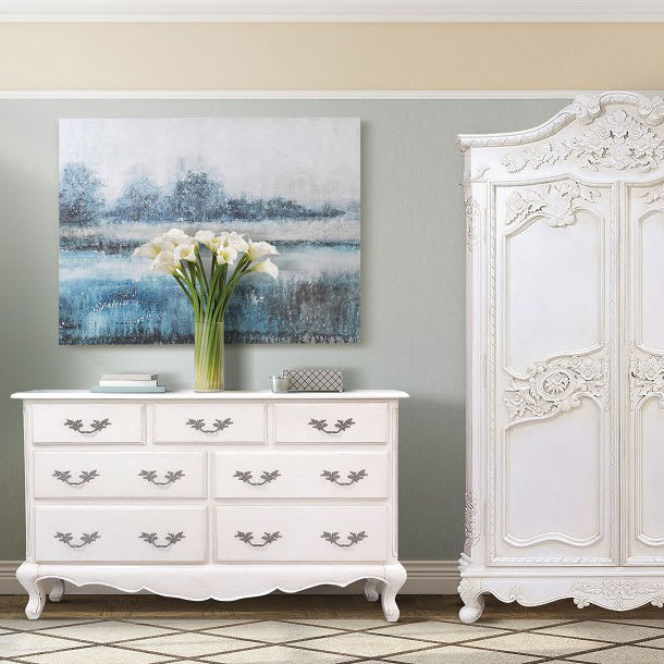 White Calla Lilies in Glass Column Vase Nicky Cornell