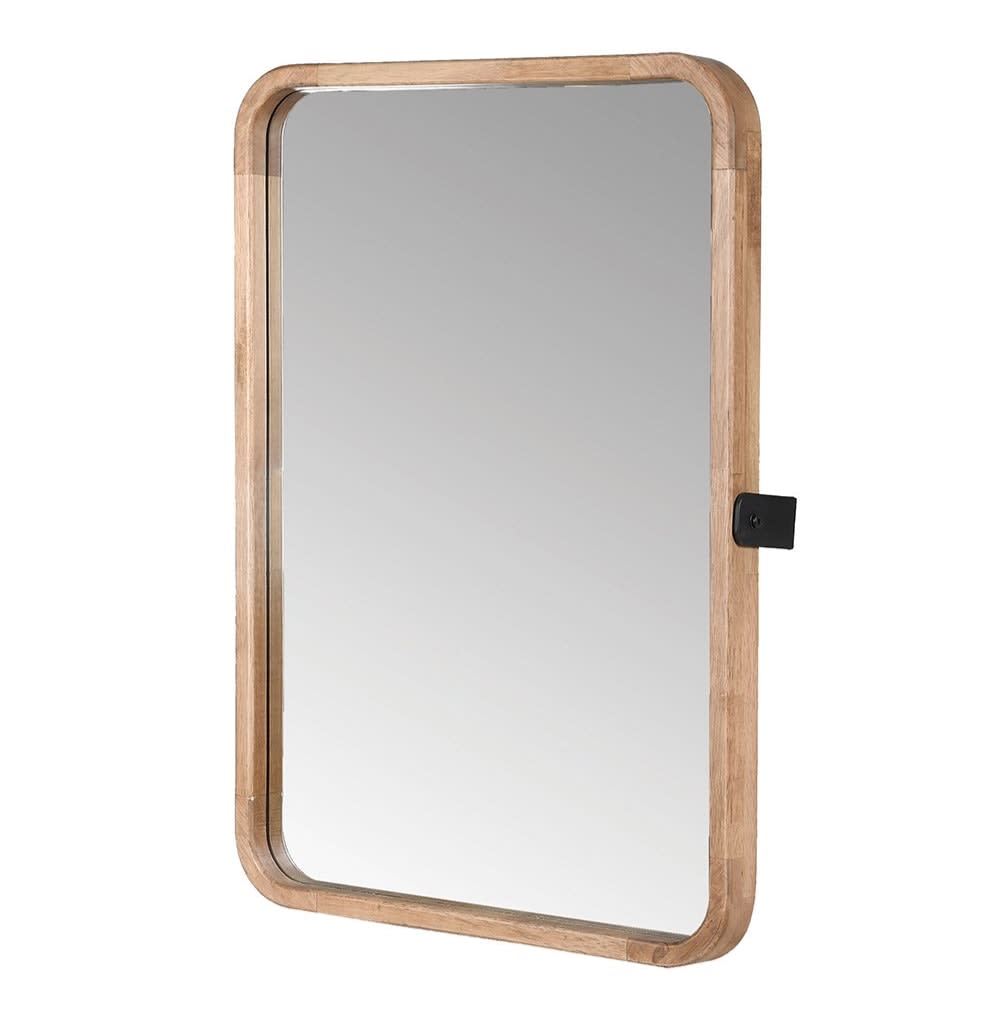 Natural Wood Border Wall Mirror Nicky Cornell