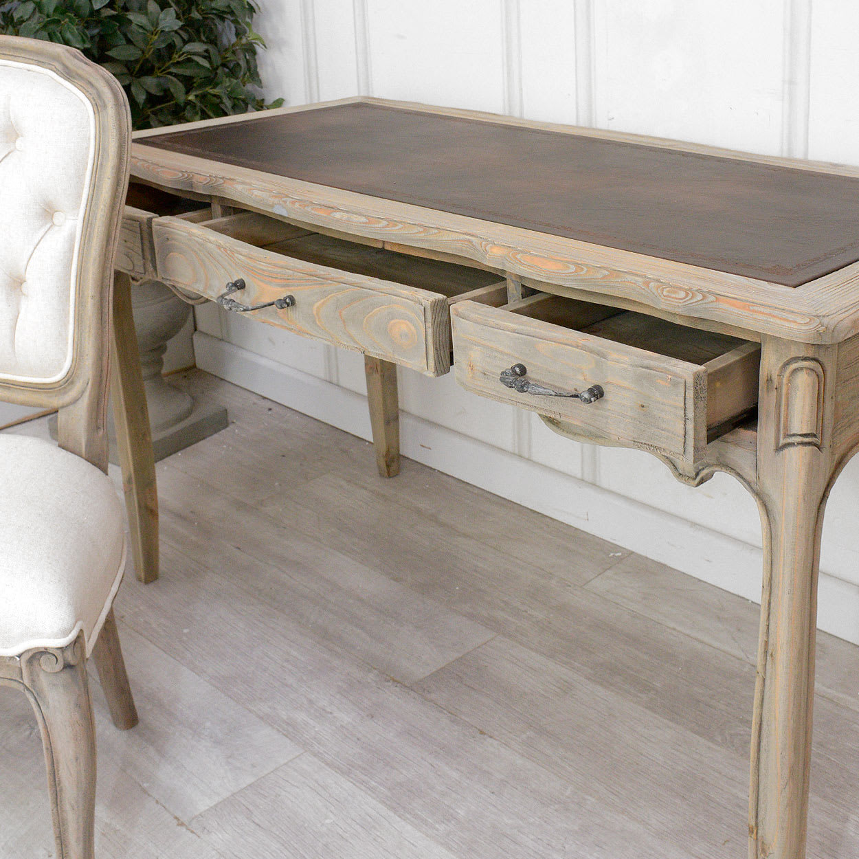 French Style Reclaimed Desk and Chair Set Nicky Cornell