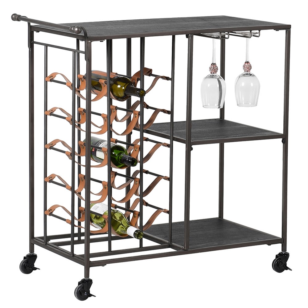 Metal Wine Rack on Wheels Nicky Cornell