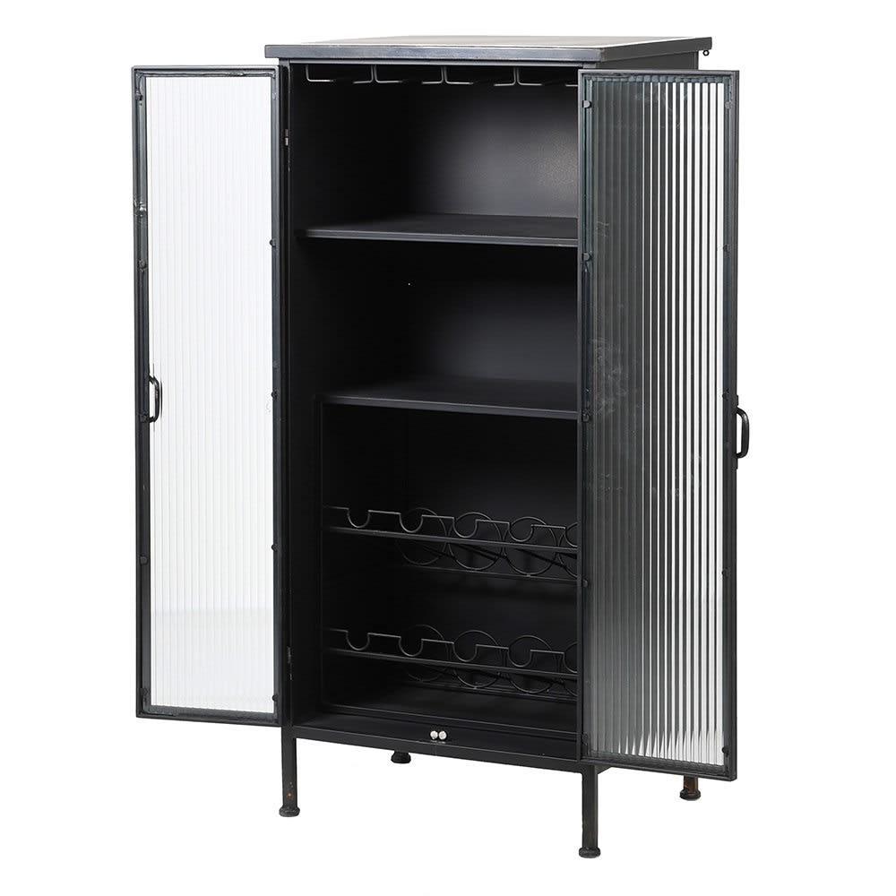 Metal and Fluted Glass Drinks Nicky Cornell