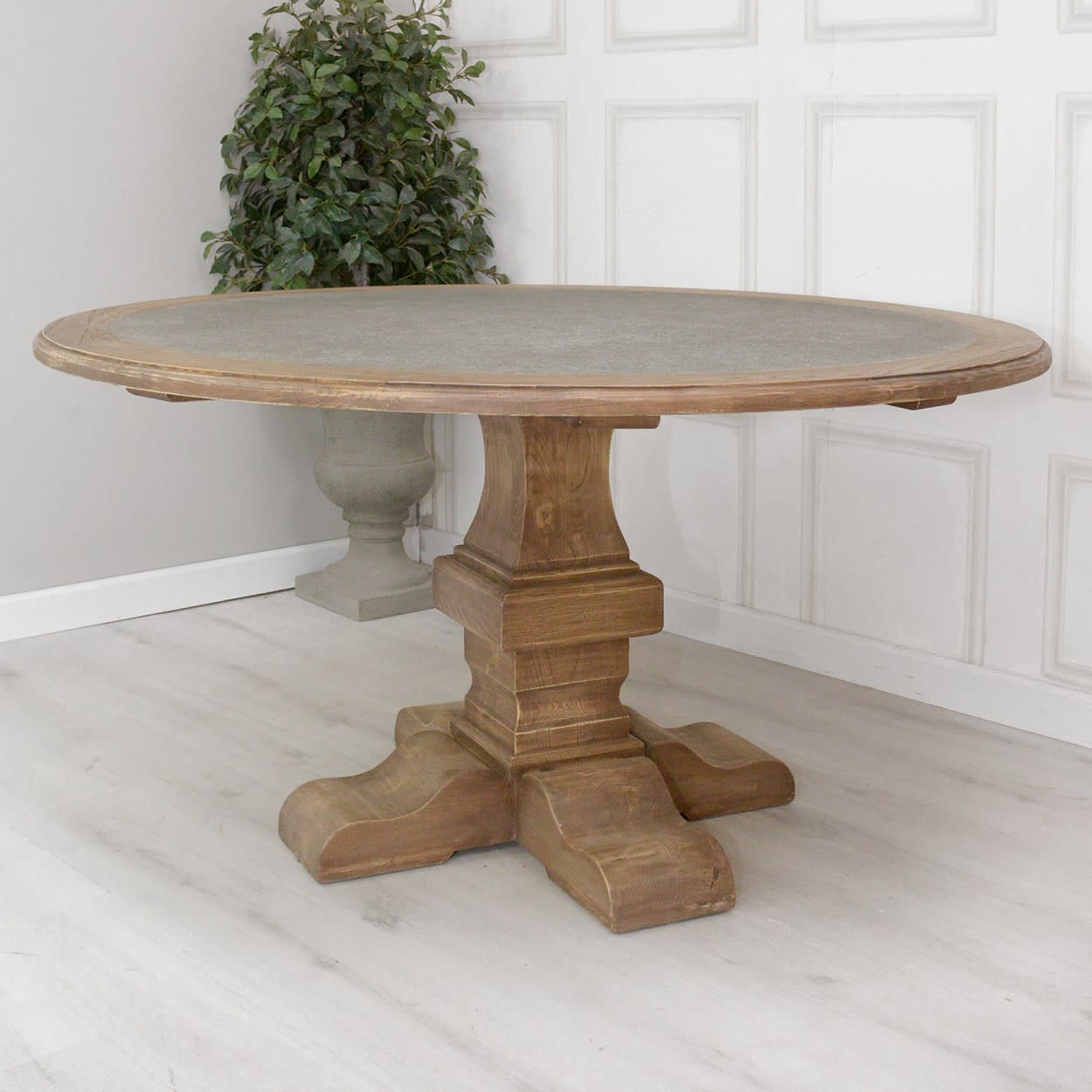 Round Zinc Top Dining Table | Nicky Cornell