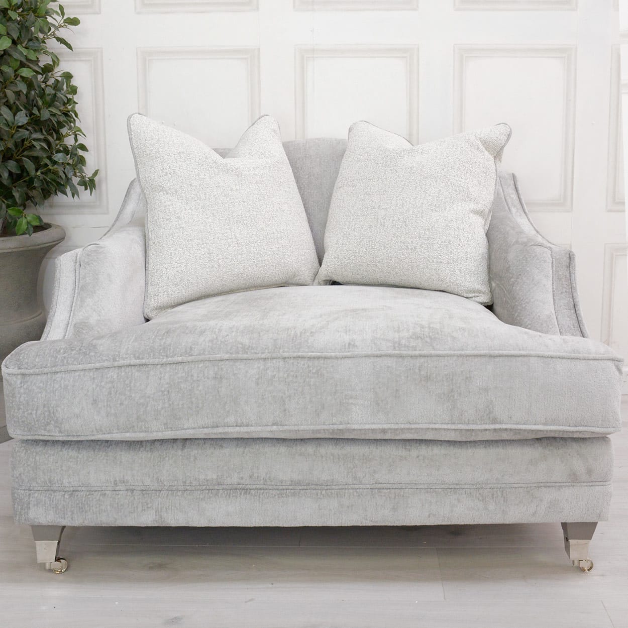 Silver Snuggle Sofa Nicky Cornell