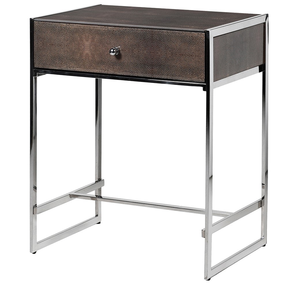 Chrome on sale bedside table